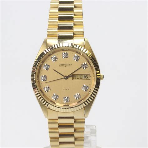 The <strong>watch</strong> is water resistant to 50m/165 feet. . Wittnauer gold watch value